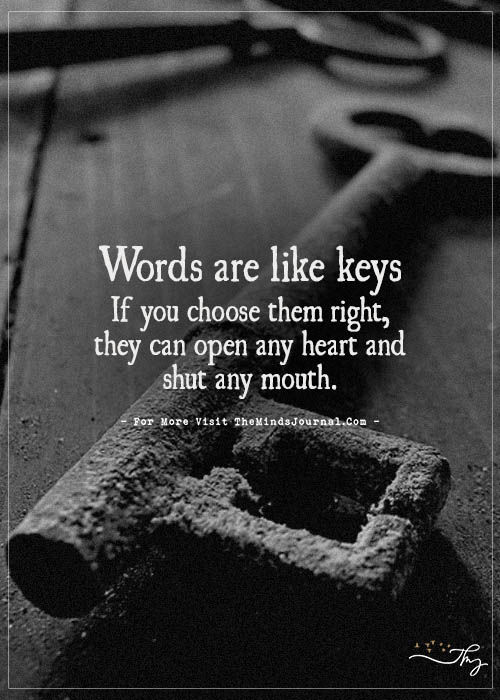 Words Are Like Keys Pictures, Photos, and Images for Facebook, Tumblr