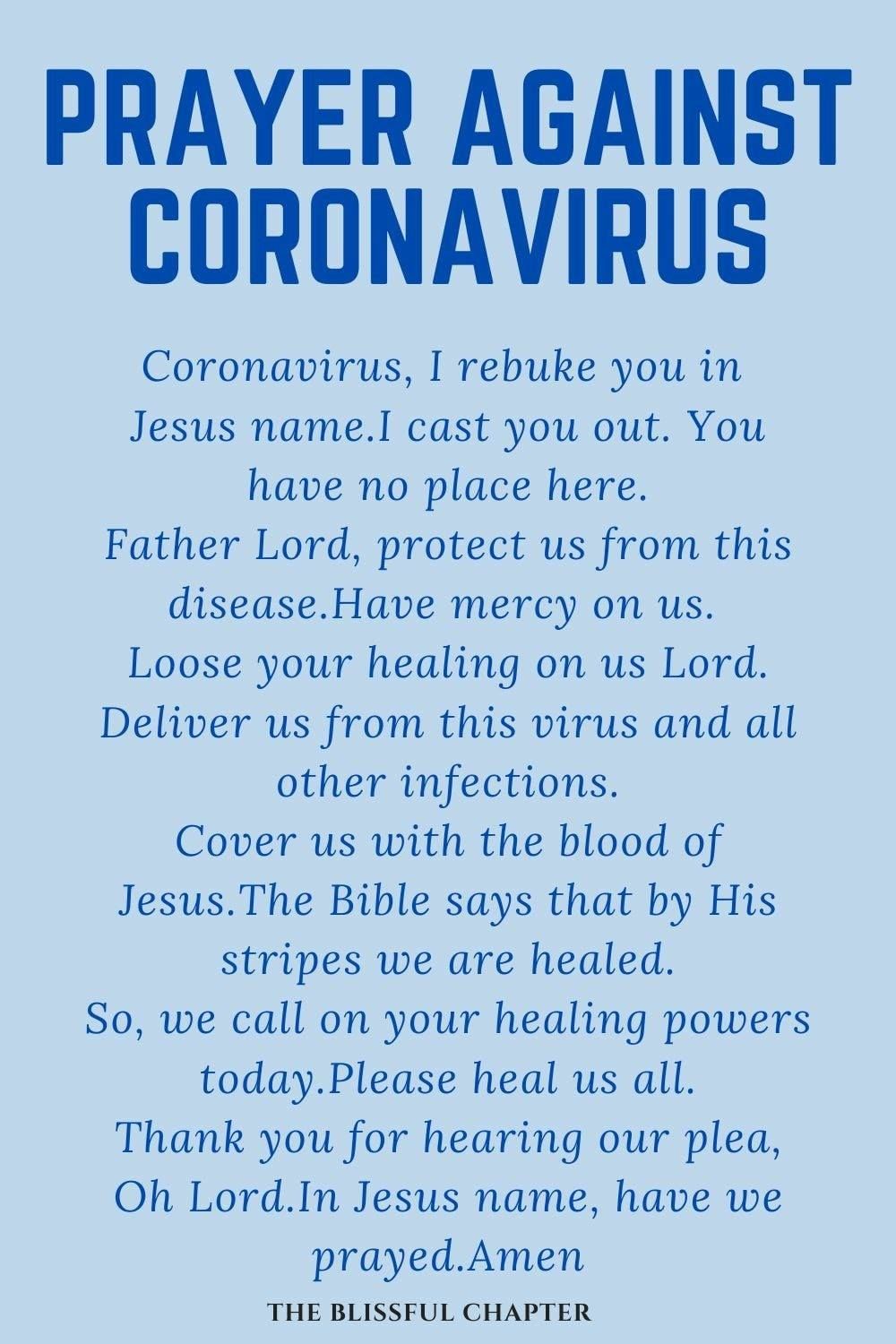 Prayer Against Coronavirus Pictures, Photos, and Images for Facebook