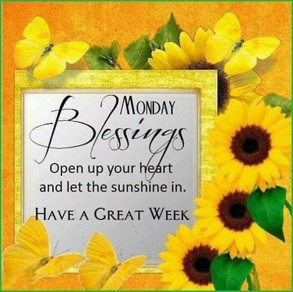 Sunflower Monday Blessing Quote Pictures, Photos, and Images for