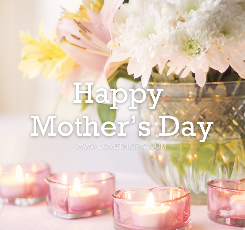 happy mothers day candle