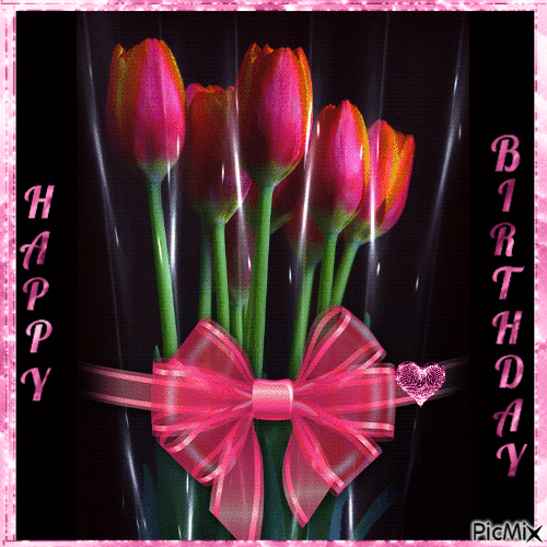 Tulips Happy Birthday Gif Pictures, Photos, and Images for Facebook
