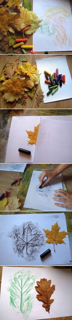 DIY Leaf Drawings DIY Leaf Drawings