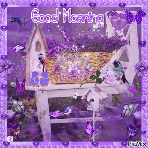 Purple Lavender Animated Good Morning Quote Pictures, Photos, and