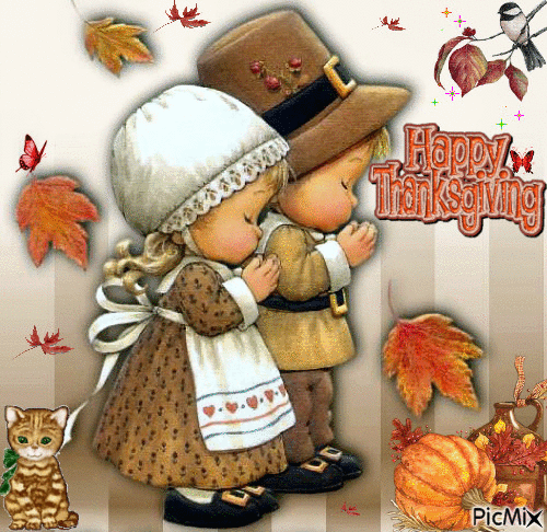 Happy Thanksgiving Children Praying Gif Pictures, Photos, and Images