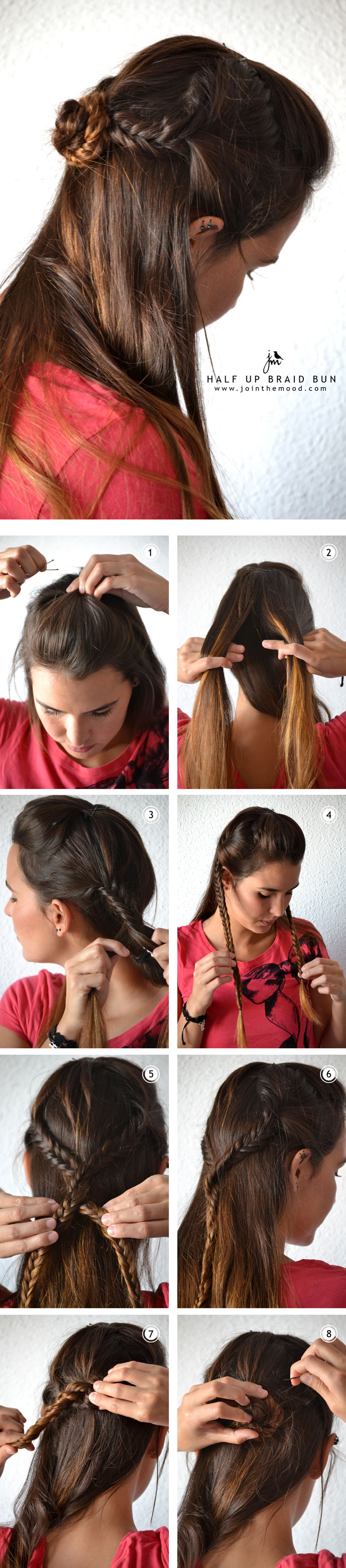 DIY Half Up Braid Bun DIY Half Up Braid Bun