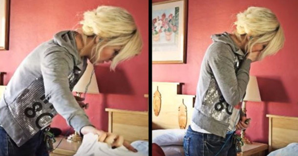 Hidden Camera Footage Reveals Hotel Maid’s Reaction To Discovering What