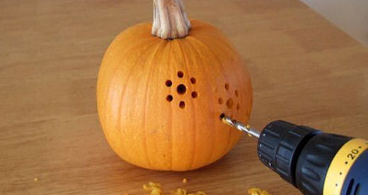 DIY Pumpkins Carved With A Drill Pictures, Photos, and Images for