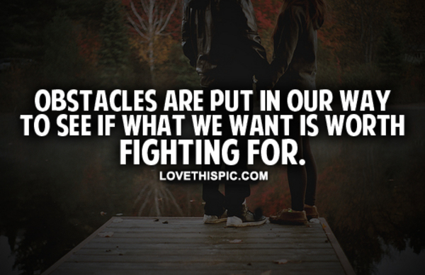 Worth fighting for quote with an image of a boxing glove