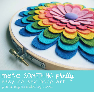 Easy flower hoop art Easy flower hoop art