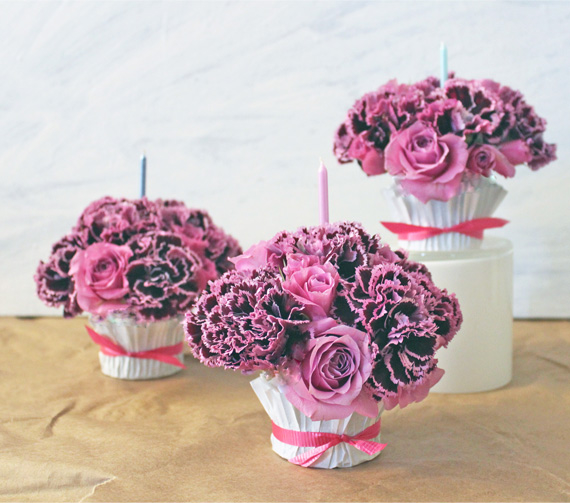 Flower pots cupcake liners