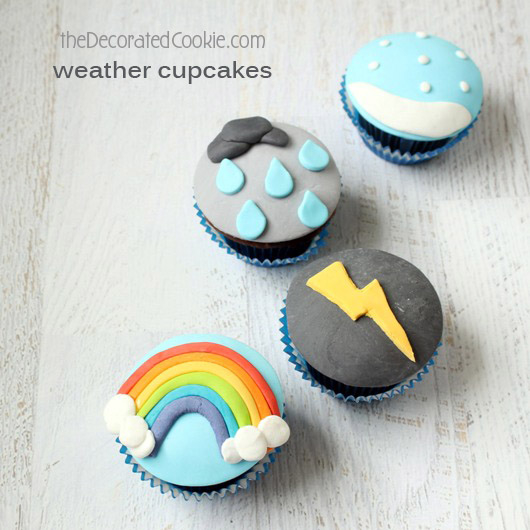 Weather cupcakes