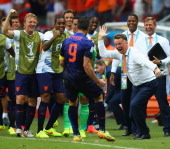 Van Persie after scoring his Second goal of the game Van Persie after scoring his Second goal of the game