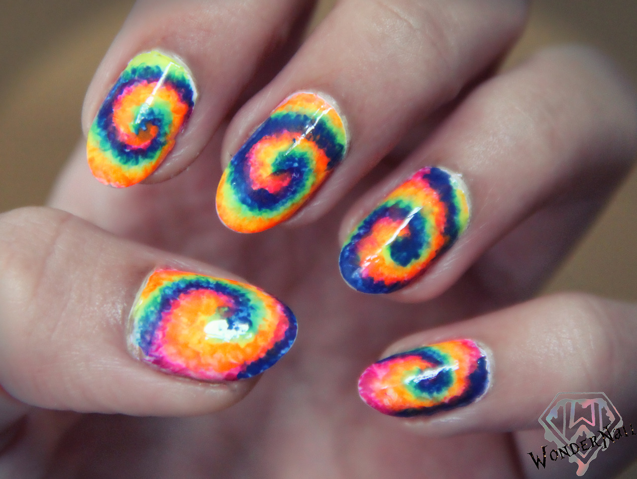 Colorful Tie-Dye Nail Art Inspiration on Tumblr - wide 3