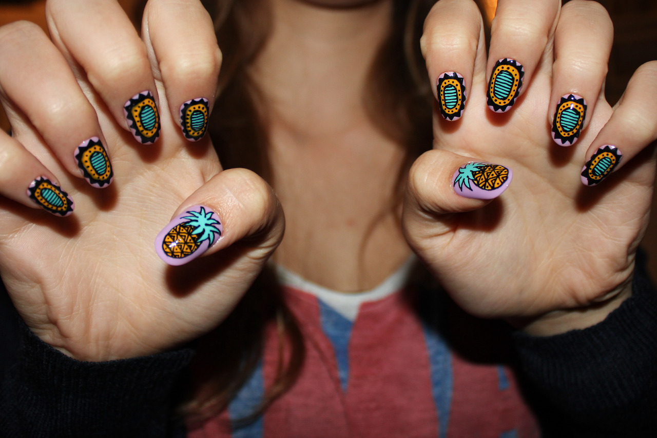 Pineapple Summer Nails Pineapple Summer Nails