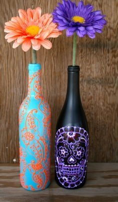 Wine Bottle Crafts From Etsy