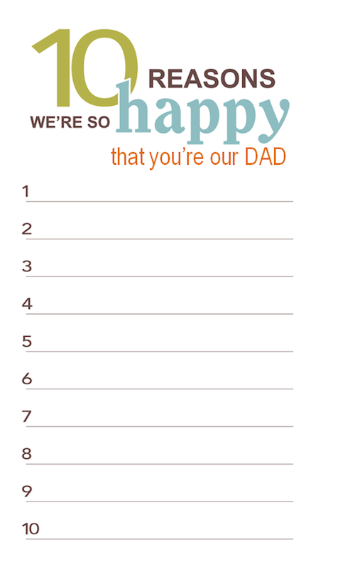 Reasons We Love Dad Reasons We Love Dad