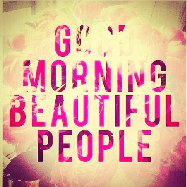 Good morning Good morning