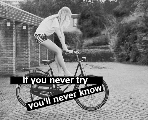 If you never try, youll never know If you never try, youll never know