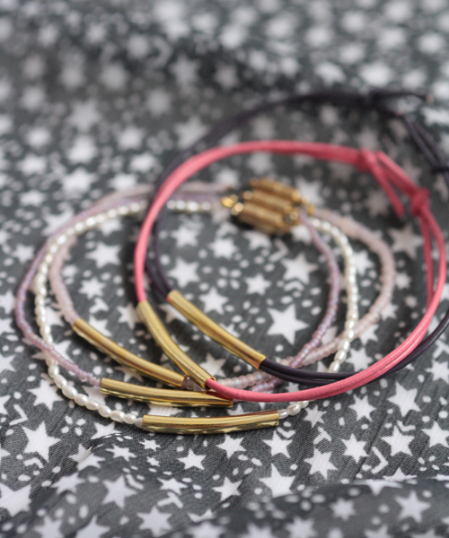 Leather cord and beads bracelets Leather cord and beads bracelets