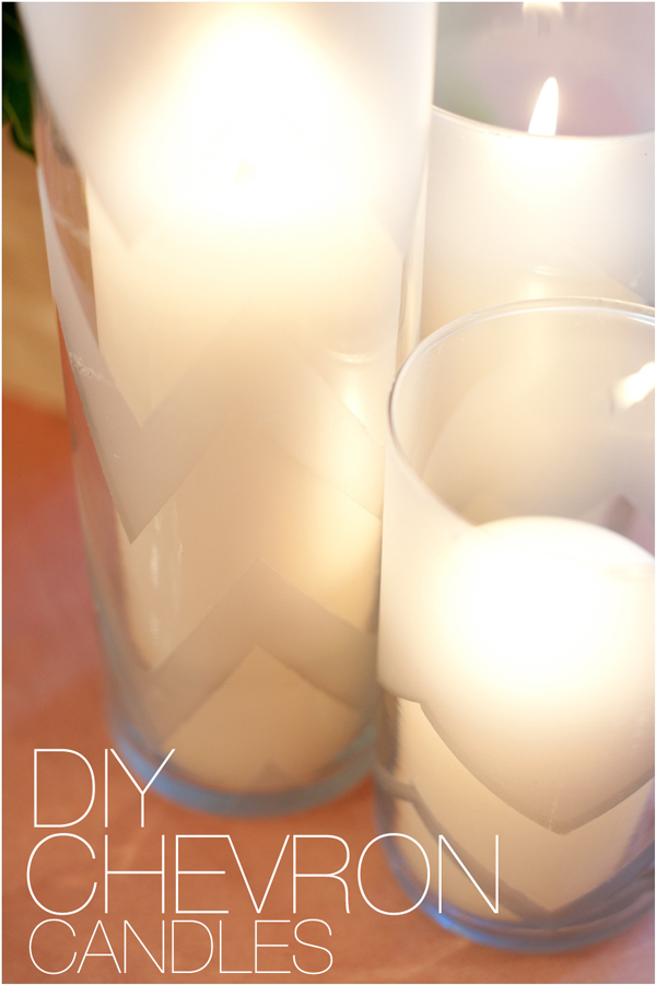DIY Chevron Candles DIY Chevron Candles