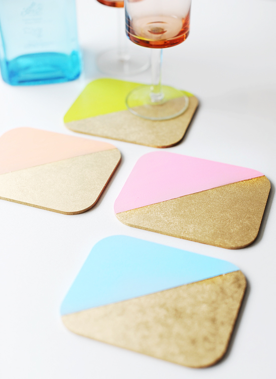 DIY Colour Blocked Coasters