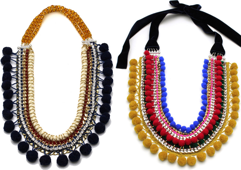 DIY Pom Pom Necklace