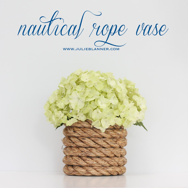 DIY Nautical Rope Vase DIY Nautical Rope Vase