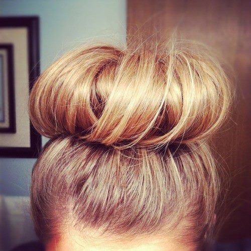 Stylish blonde bun