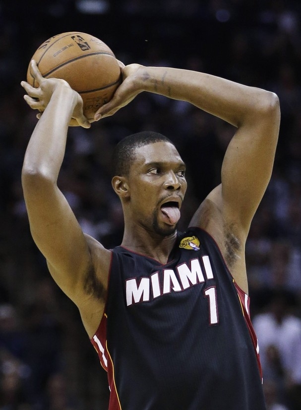 That Face again, Chris Bosh is famous for many Faces