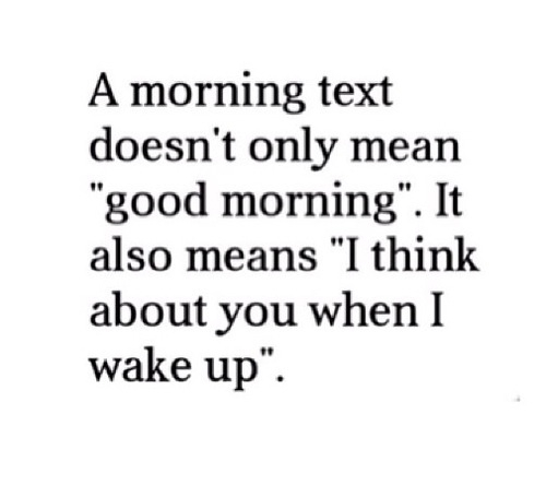 A morning text A morning text