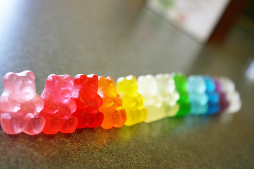 Colorful gummy bears Colorful gummy bears