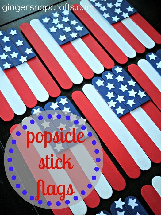 DIY July 4th Popsicle Stick Flags