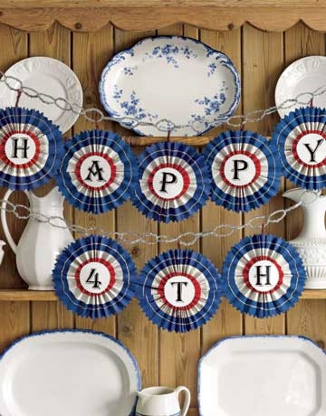 Fourth of July wall bunting