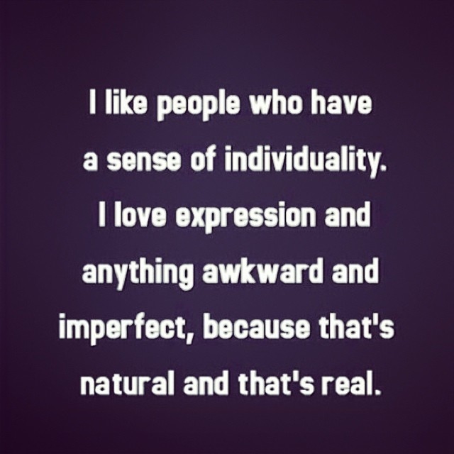 Sense of individuality
