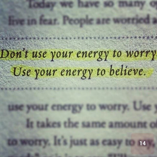 Use your energy to dream