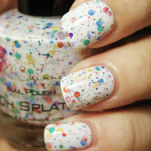 Color splat nails Color splat nails