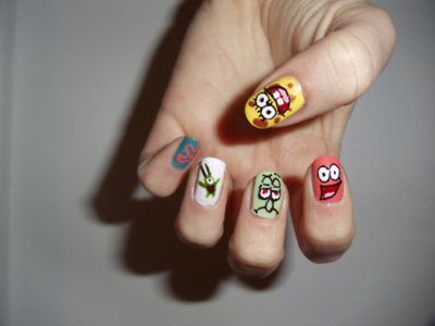 Spongebob squarepants nails