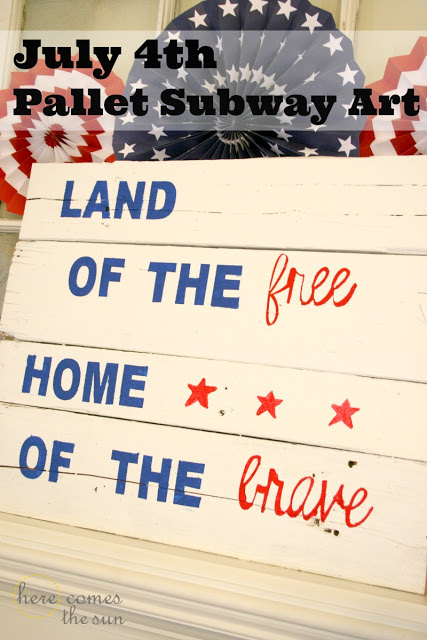 July 4th pallet subway art