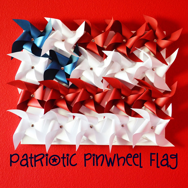 Patriotic pinwheel flag