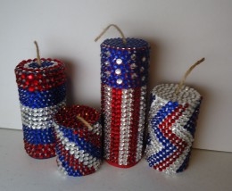 Jeweled firecracker decorations