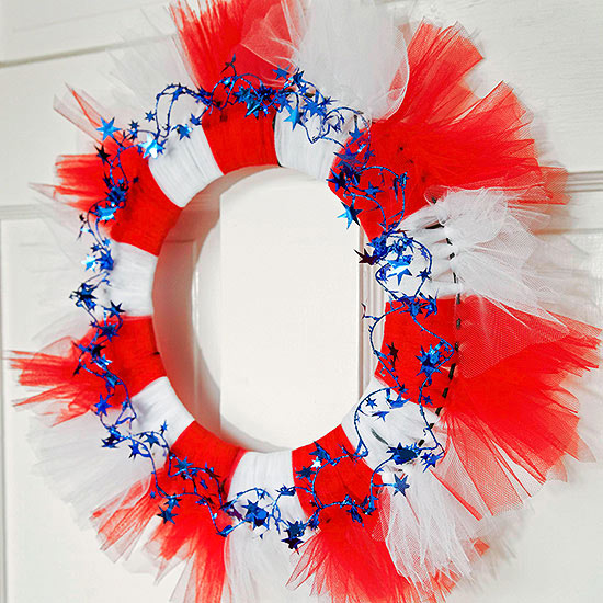 Patriotic tulle wreath Patriotic tulle wreath