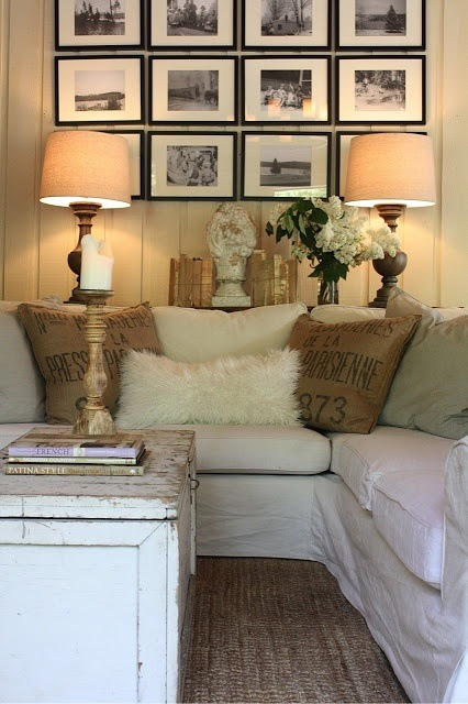 Burlap pillows Burlap pillows