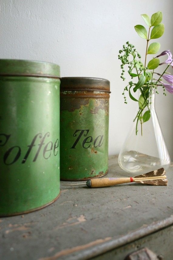 Coffee and tea cans Coffee and tea cans