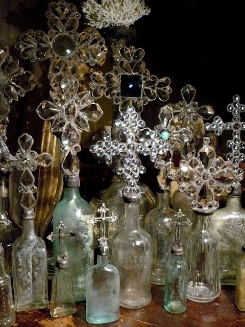 Cross bottles and jars