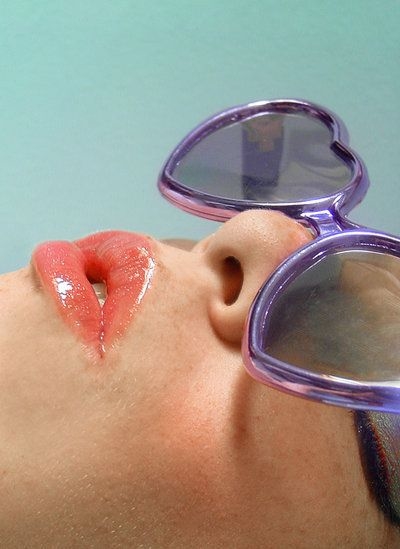 Purple heart sunglasses