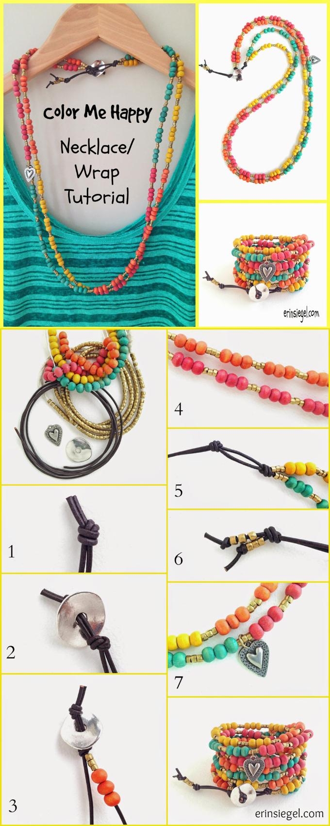 DIY Colorful Wrap Necklace Tutorial DIY Colorful Wrap Necklace Tutorial