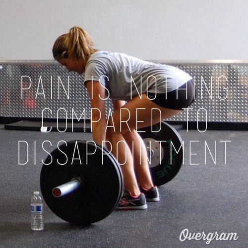 Pain is nothing compared to disappointment