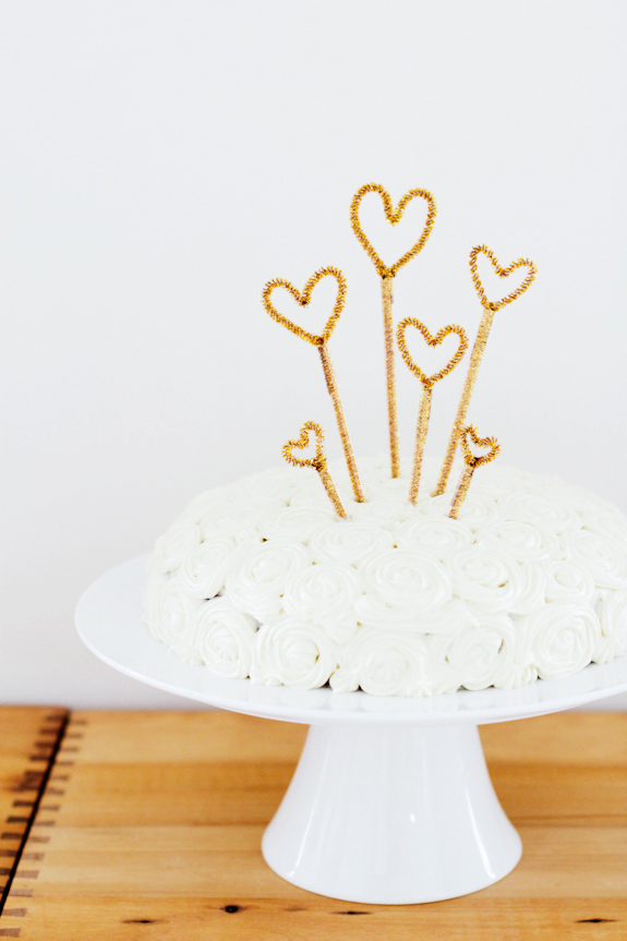 DIY Sparkly Cake Toppers