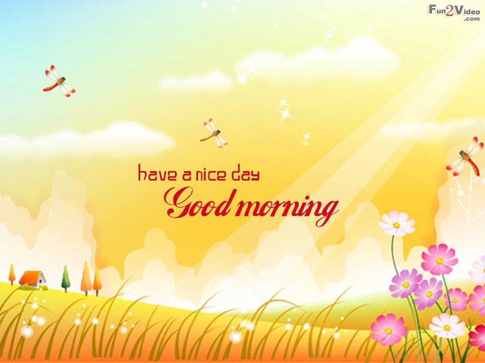 Have a nice day, good morning