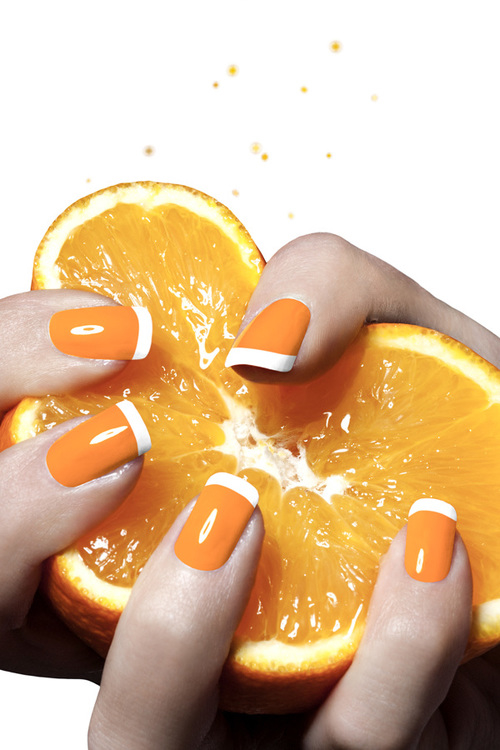 Orange nails